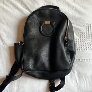 Black and Rose Pink Salvatore Ferragamo Backpack